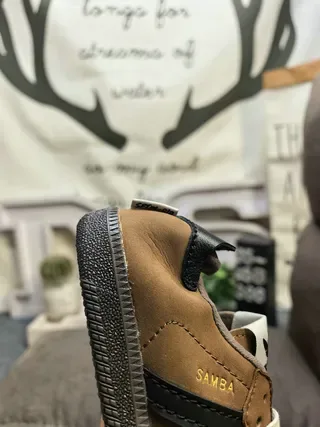Adidas Samba Brown and Black Leather Lifestyle Sneakers 3