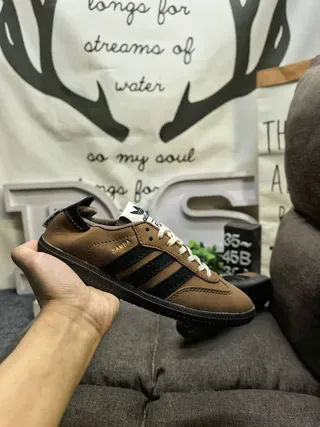Adidas Samba Brown and Black Leather Lifestyle Sneakers 5