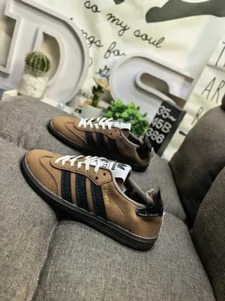 Adidas Samba Brown and Black Leather Lifestyle Sneakers 7