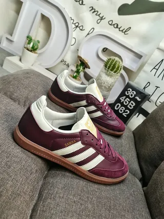 Adidas Samba Burgundy and White Zapatillas Lifestyle 9