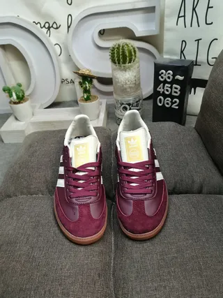 Adidas Samba Burgundy and White Zapatillas Lifestyle 10