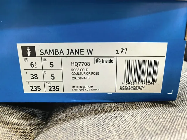 Adidas Samba Mary Jane Chaussures Rose Gold Métallique 22