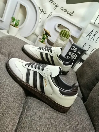Adidas Samba Off-White y Negro Lifestyle Zapatillas 7