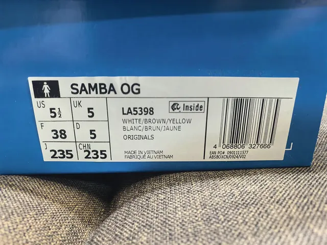 Adidas Samba OG أبيض بني ذهبي تطريز زهور أحذية رياضية أسلوب حياة 2