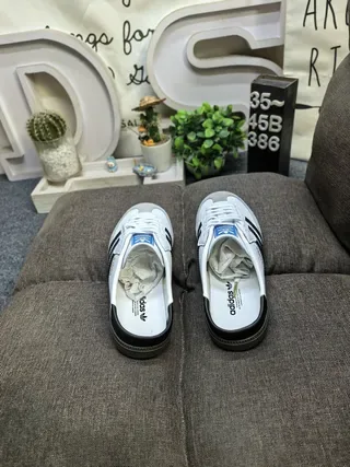 Adidas Samba White Black Gray Lifestyle Sneakers 8