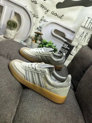 Adidas Spezial Off-White y Beige Cuero Ante Lifestyle Sneakers 7