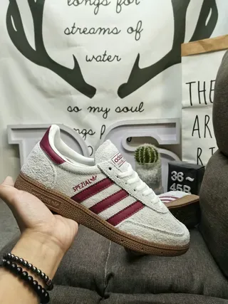 Adidas Spezial Off-White e Burgundy tênis lifestyle 5