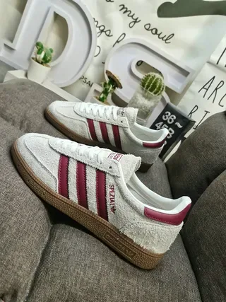 Adidas Spezial Off-White e Burgundy tênis lifestyle 7