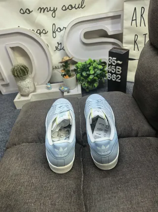 Adidas Superstar Light Blue Lifestyle Sneakers 8