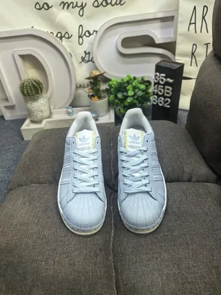 Adidas Superstar Light Blue Lifestyle Sneakers 10