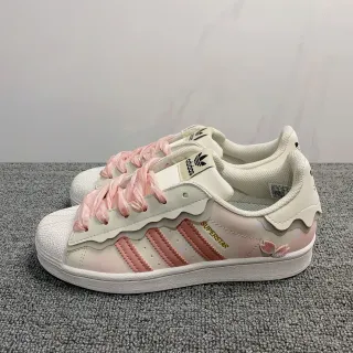 Adidas Superstar أحذية رياضية أسلوب حياة بكولار وردي مزهر موجي