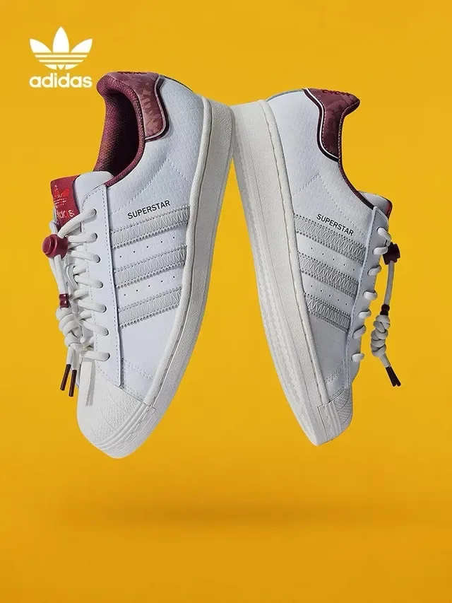 Adidas Superstar সাদা এবং লাল লাইফস্টাইল স্নিকার 9