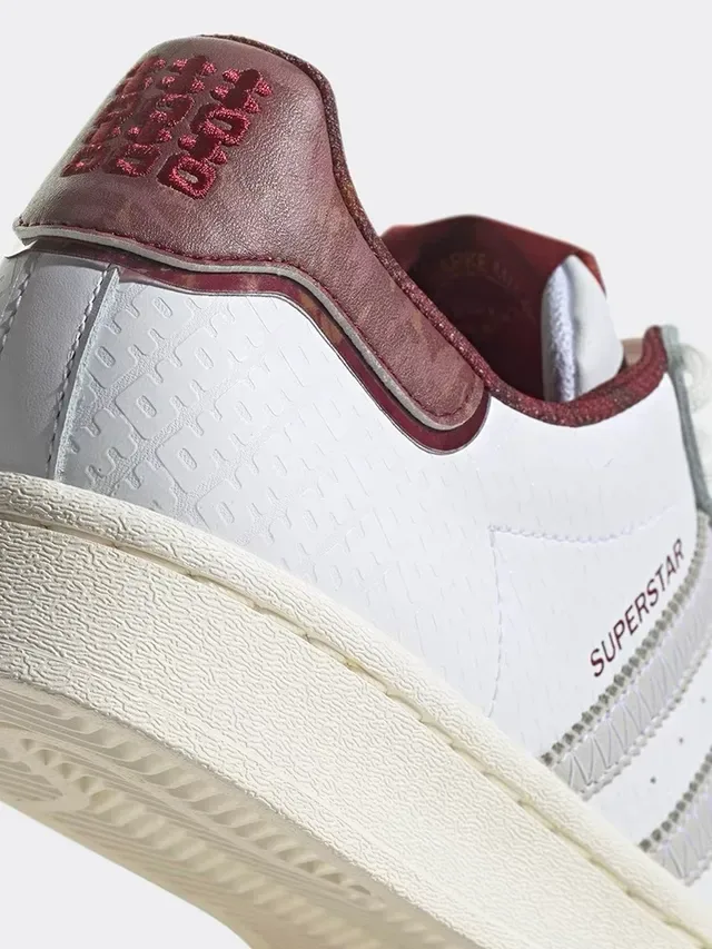 Adidas Superstar সাদা এবং লাল লাইফস্টাইল স্নিকার 10
