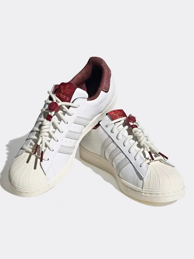 Adidas Superstar সাদা এবং লাল লাইফস্টাইল স্নিকার 12