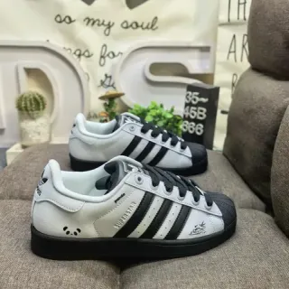 Adidas Superstar أبيض أسود Panda Lifestyle Sneakers