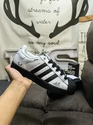 Adidas Superstar أبيض أسود Panda Lifestyle Sneakers 5