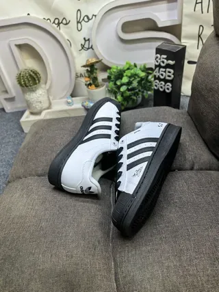 Adidas Superstar أبيض أسود Panda Lifestyle Sneakers 6