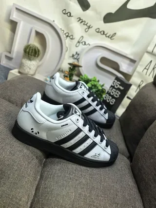 Adidas Superstar أبيض أسود Panda Lifestyle Sneakers 9