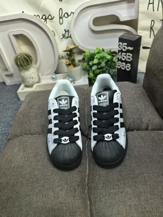 Adidas Superstar أبيض أسود Panda Lifestyle Sneakers 10