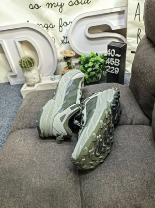 Adidas Terrex Army Green Gray Rugged Trail Silhouette Gaiter-Style Collar Running Shoes 6