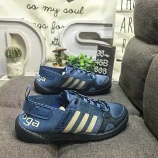 Adidas Terrex Blue Beige Mesh Upper Lace-Up Closure Casual Sandals