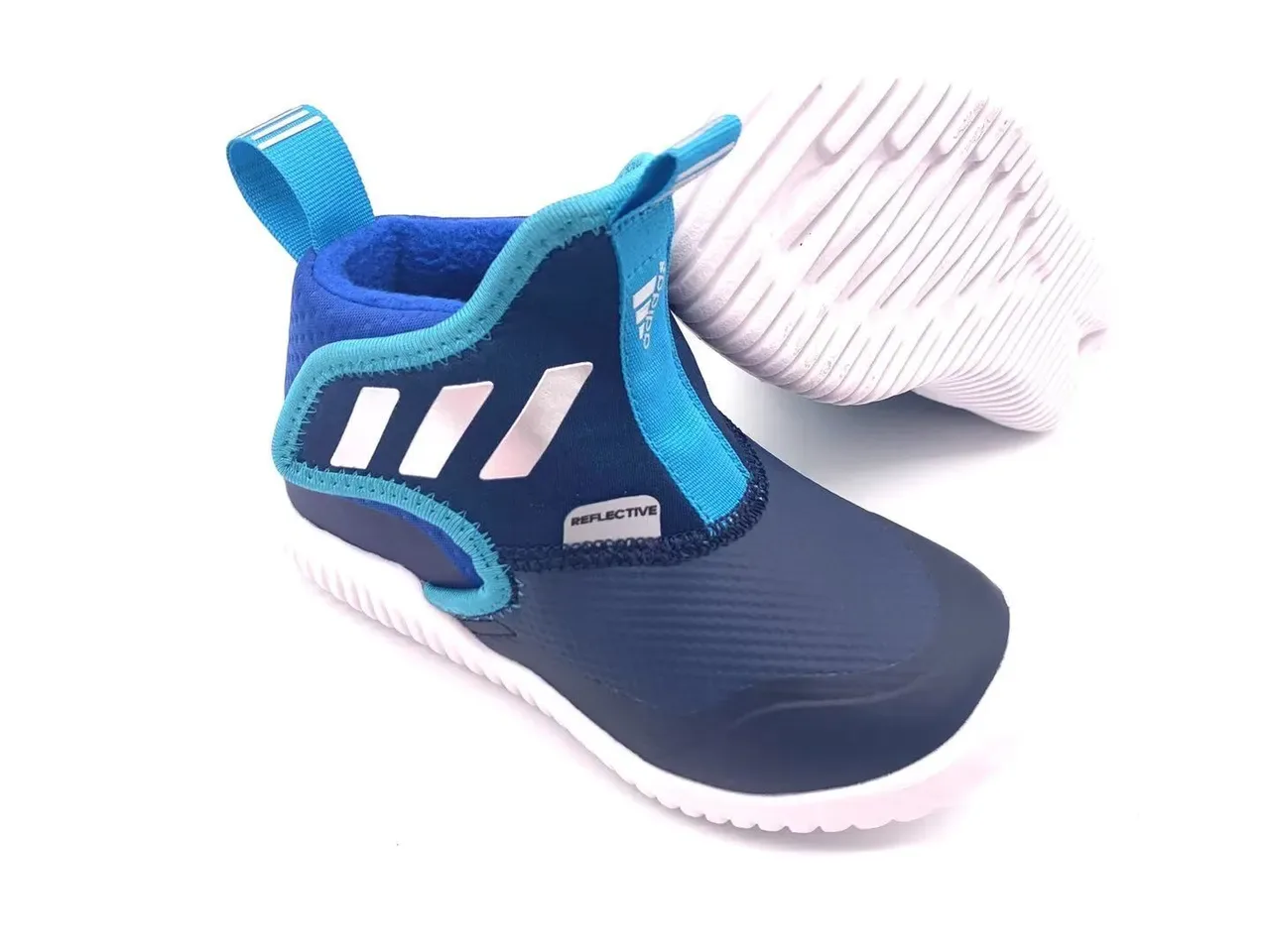 Adidas Three-Stripe Slip-On Water-Style Kids Lifestyle Sneakers 22