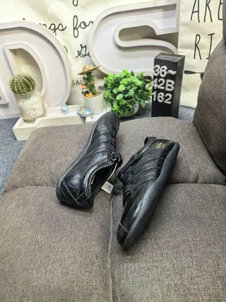 Adidas Tokyo Black Leather Velcro Strap Lifestyle Sneakers 6