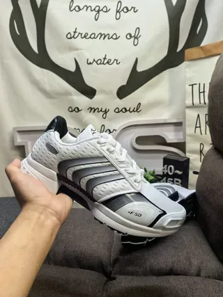 Adidas White Black Mesh Upper Three-Stripe Side Panel Lifestyle Sneakers 5