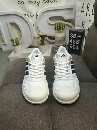 Adidas White Black Thick Sculpted Midsole Three-Stripe Side Panel Chunky Sneakers 10