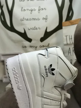Adidas Sneakers Lifestyle Blanches Vertes Hautes à Col Rembourré 3
