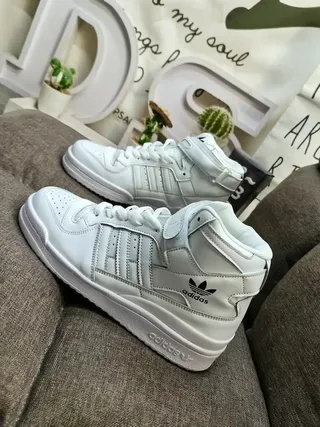 Adidas Sneakers Lifestyle Blanches Vertes Hautes à Col Rembourré 7