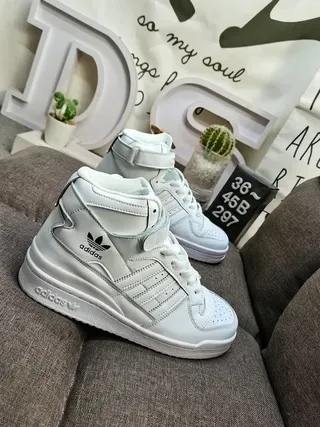 Adidas Sneakers Lifestyle Blanches Vertes Hautes à Col Rembourré 9