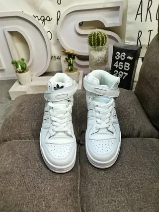 Adidas Sneakers Lifestyle Blanches Vertes Hautes à Col Rembourré 10