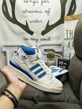 Adidas Sneakers Lifestyle Blanches Vertes Hautes à Col Rembourré 15