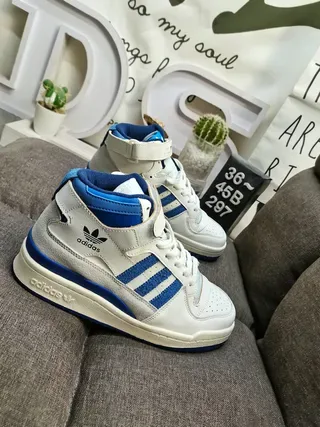 Adidas Sneakers Lifestyle Blanches Vertes Hautes à Col Rembourré 19