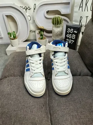 Adidas Sneakers Lifestyle Blanches Vertes Hautes à Col Rembourré 20