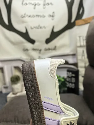 Adidas Blanc Violet Low-Top Cuir-Textile Haut Lifestyle Sneakers 3