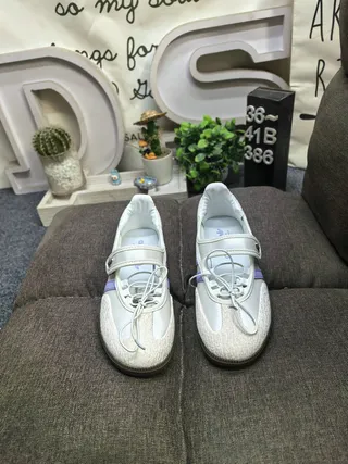 Adidas Blanc Violet Low-Top Cuir-Textile Haut Lifestyle Sneakers 10