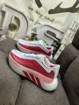Adidas Branco Vermelho Sem Cadarços Slip-On Sculpted Boost Midsole Lifestyle Sneakers 7