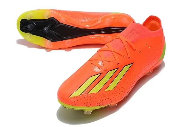 Adidas X Speedportal Orange Lime Green أحذية كرة القدم للأرض الصلبة 3