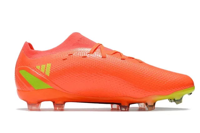 Adidas X Speedportal Orange Lime Green أحذية كرة القدم للأرض الصلبة 4