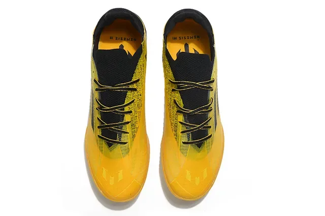 Adidas X Jaune Noir Basses Imprimé Textuellement Haut Turf Chaussures de Football 2