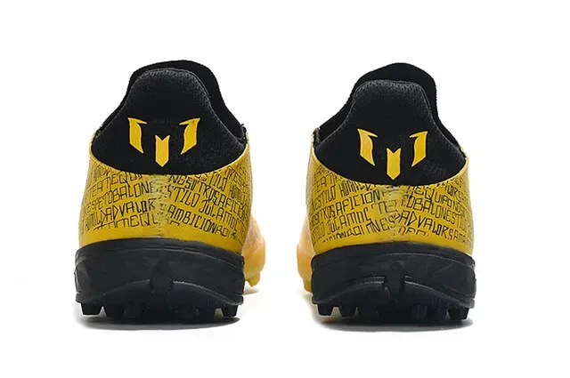 Adidas X Jaune Noir Basses Imprimé Textuellement Haut Turf Chaussures de Football 4