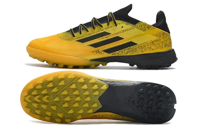 Adidas X Jaune Noir Basses Imprimé Textuellement Haut Turf Chaussures de Football 5