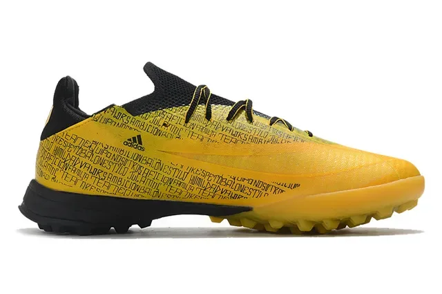 Adidas X Jaune Noir Basses Imprimé Textuellement Haut Turf Chaussures de Football 7