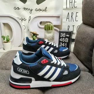 أديداس ZX 750 أحذية رياضية أزرق بحري أبيض أحمر نمط حياة