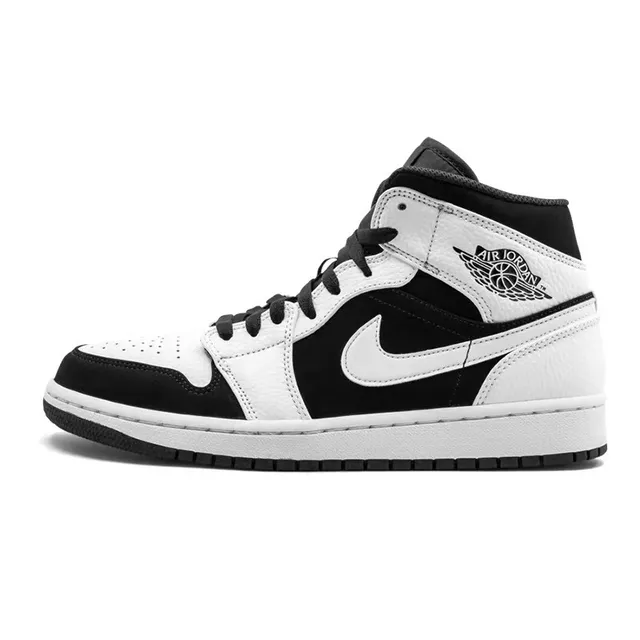 Air Jordan 1 High কালো এবং সাদা বাস্কেটবল জুতা 6