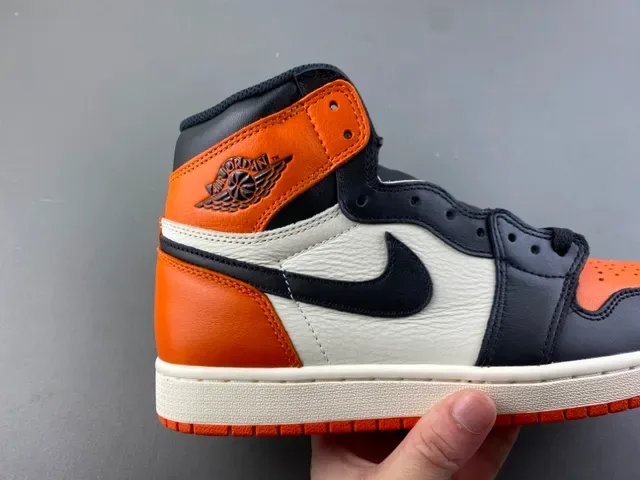 Air Jordan 1 Orange Black Off-White বাস্কেটবল শু 3