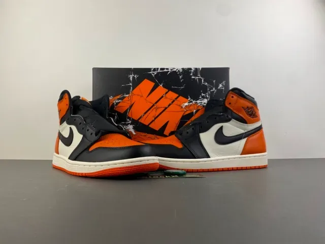 Air Jordan 1 Orange Black Off-White বাস্কেটবল শু 13