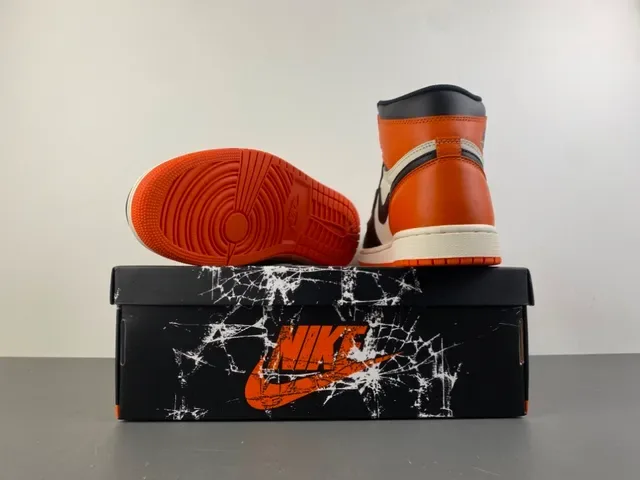Air Jordan 1 Orange Black Off-White বাস্কেটবল শু 16